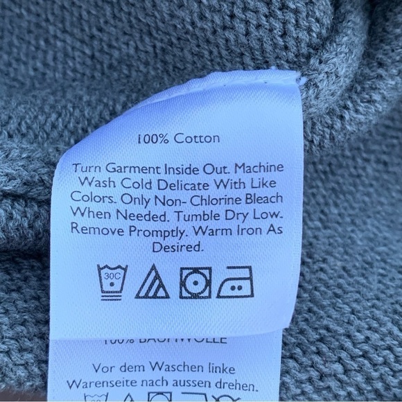 Eddie Bauer Pullover 1/4 Zip Sweater Stripes Men’s Size Medium Blokette - Picture 7 of 8